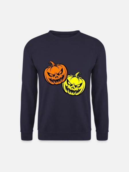 Halloween Creepy Pumpkin Face - Unisex Sweatshirt - navy