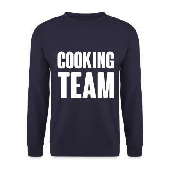 Cooking Team - Unisex Sweatshirt - navy - Front - Alina (178cm) & Michal (187cm)