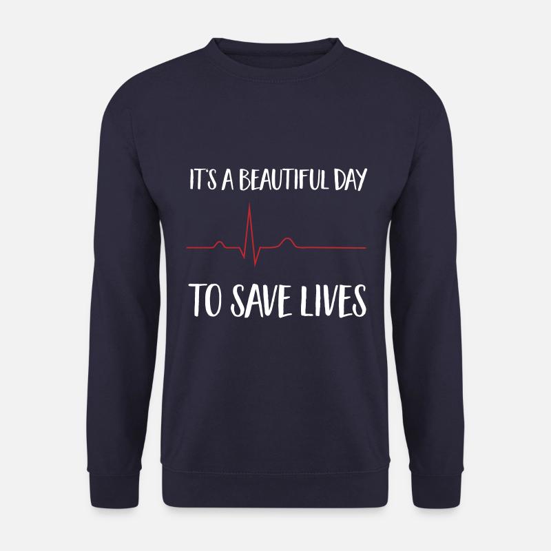 beautiful Day to save lives - Unisex Pullover - Navy