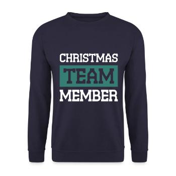 Christmas Team - Unisex Sweatshirt - navy - Front - Alina (178cm) & Michal (187cm)