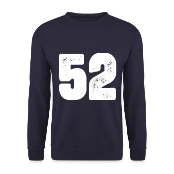 52 Maillot numéro - Sweat-shirt Unisexe - marine - Devant - Alina (178cm) & Michal (187cm)