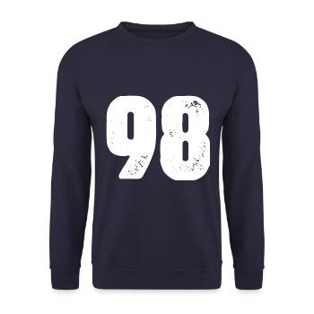 98 Number jersey - Unisex Sweatshirt - navy - Front - Alina (178cm) & Michal (187cm)