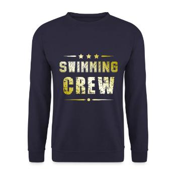 Swimming Crew - Unisex Sweatshirt - navy - Front - Alina (178cm) & Michal (187cm)