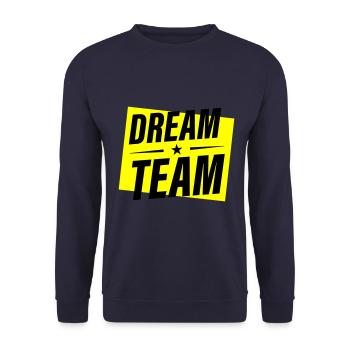 Dream Team - Unisex Sweatshirt - navy - Front - Alina (178cm) & Michal (187cm)