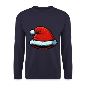 Bonnet de Noël Père Noël chapeau symbole - Sweat-shirt Unisexe - marine - Devant - Alina (178cm) & Michal (187cm)