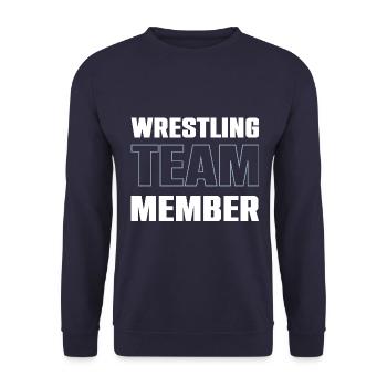 Wrestling Team - Unisex Sweatshirt - navy - Front - Alina (178cm) & Michal (187cm)
