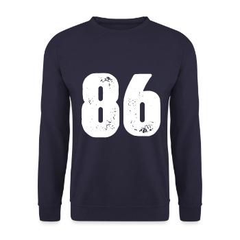 86 Number jersey - Unisex Sweatshirt - navy - Front - Alina (178cm) & Michal (187cm)
