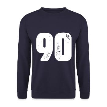 90 Number jersey - Unisex Sweatshirt - navy - Front - Alina (178cm) & Michal (187cm)