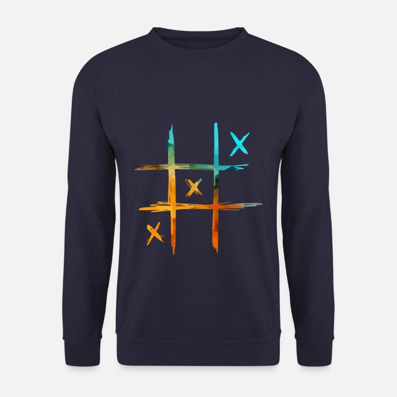 neon Tic Tac Toe farbig - Unisex Pullover - Navy