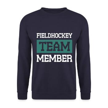 Équipe de hockey sur gazon - Sweat-shirt Unisexe - marine - Devant - Alina (178cm) & Michal (187cm)