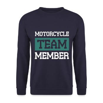 Motorcycle Team - Unisex Sweatshirt - navy - Front - Alina (178cm) & Michal (187cm)