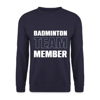 Badminton Team - Unisex Pullover - Navy - Vorne - Alina (178cm) & Michal (187cm)