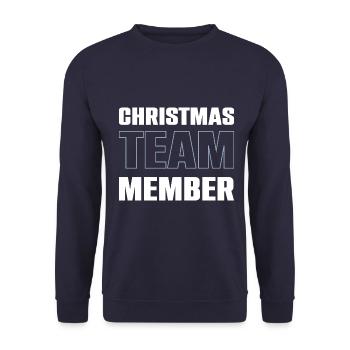Christmas Team - Unisex Sweatshirt - navy - Front - Alina (178cm) & Michal (187cm)