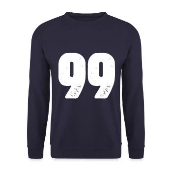 99 Maillot numéro - Sweat-shirt Unisexe - marine - Devant - Alina (178cm) & Michal (187cm)