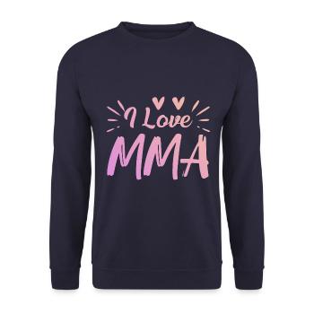 J’aime Mma - Sweat-shirt Unisexe - marine - Devant - Alina (178cm) & Michal (187cm)