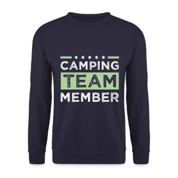 Camping Team - Unisex Pullover - Navy - Vorne - Alina (178cm) & Michal (187cm)