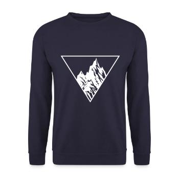 Mountains Nature Silhouette - Unisex Sweatshirt - navy - Front - Alina (178cm) & Michal (187cm)