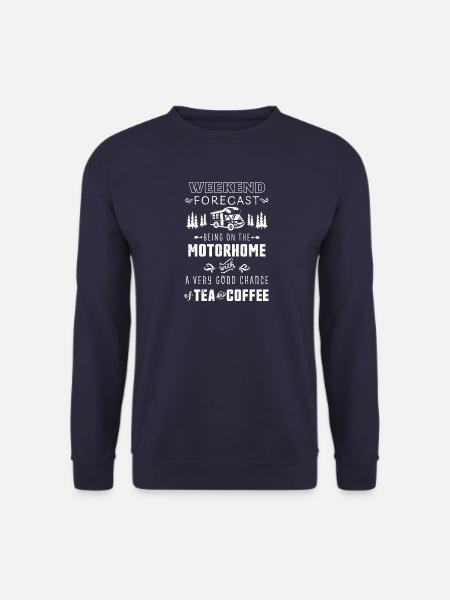 Weekend Forecast: On Motorhome with Tea and Coffee - Unisex Sweatshirt - navy