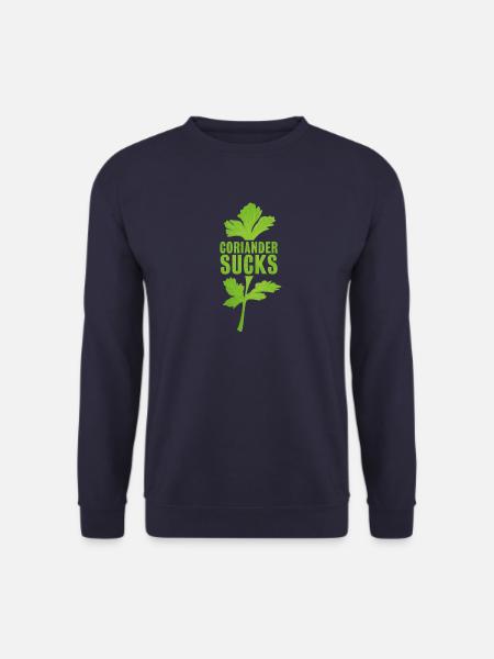 Coriander Sucks | Funny Gift | I hate Cilantro - Unisex Pullover - Navy