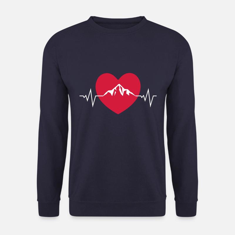 mountains pulse heart - Unisex Sweatshirt - navy