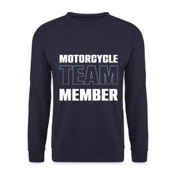 Motorcycle Team - Unisex Sweatshirt - navy - Front - Alina (178cm) & Michal (187cm)