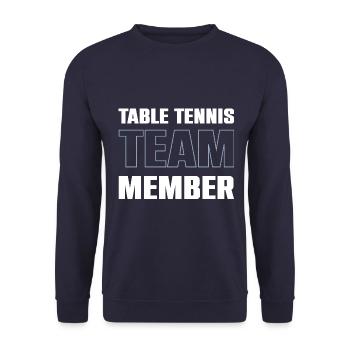 Table Tennis Team - Unisex Pullover - Navy - Vorne - Alina (178cm) & Michal (187cm)