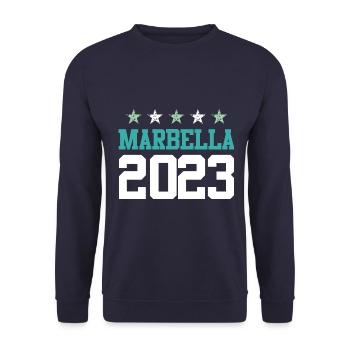 Marbella 2023 - Unisex Sweatshirt - navy - Front - Alina (178cm) & Michal (187cm)