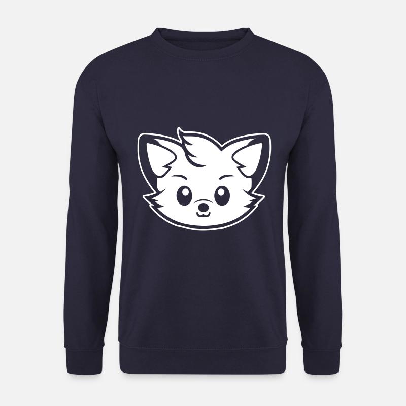 Fuchs Kopf Comic Niedlich - Unisex Pullover - Navy