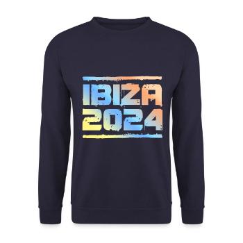 Ibiza 2024 Bunt - Unisex Pullover - Navy - Vorne - Alina (178cm) & Michal (187cm)