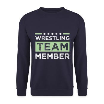 Wrestling Team - Unisex Pullover - Navy - Vorne - Alina (178cm) & Michal (187cm)
