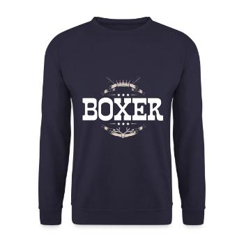 Boxer Boxen Sport - Unisex Pullover - Navy - Vorne - Alina (178cm) & Michal (187cm)