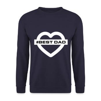 Meilleur Papa Coeurs Amour - Sweat-shirt Unisexe - marine - Devant - Alina (178cm) & Michal (187cm)