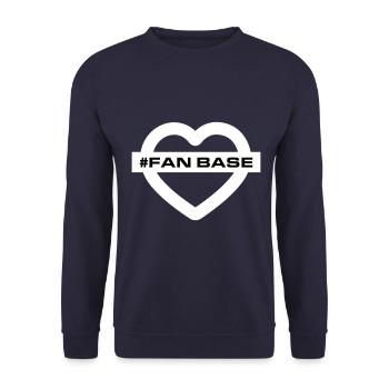 Fan Base Heart Love - Unisex Sweatshirt - navy - Front - Alina (178cm) & Michal (187cm)