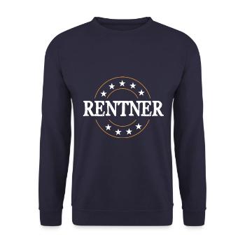 Rentner Rente - Unisex Pullover - Navy - Vorne - Alina (178cm) & Michal (187cm)