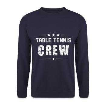 Table Tennis Crew - Unisex Pullover - Navy - Vorne - Alina (178cm) & Michal (187cm)
