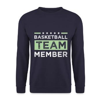 Équipe de basket-ball - Sweat-shirt Unisexe - marine - Devant - Alina (178cm) & Michal (187cm)