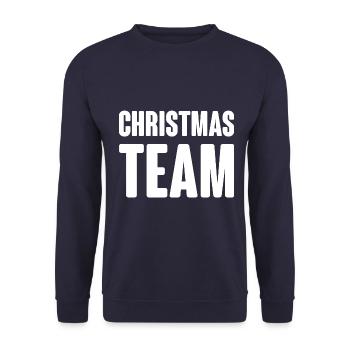 Christmas Team - Unisex Sweatshirt - navy - Front - Alina (178cm) & Michal (187cm)
