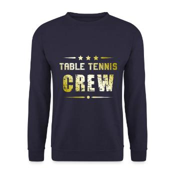 Table Tennis Crew - Unisex Pullover - Navy - Vorne - Alina (178cm) & Michal (187cm)