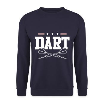 dart darts - Unisex Pullover - Navy - Vorne - Alina (178cm) & Michal (187cm)