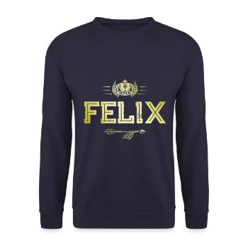 Felix - Unisex Sweatshirt - navy - Front - Alina (178cm) & Michal (187cm)