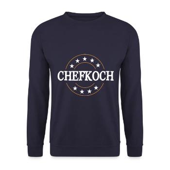 Chefkoch Kochen - Unisex Pullover - Navy - Vorne - Alina (178cm) & Michal (187cm)