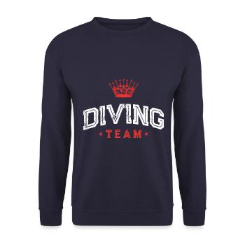 Diving Team Divers - Unisex Sweatshirt - navy - Front - Alina (178cm) & Michal (187cm)