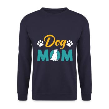 dogs mama - Unisex Sweatshirt - navy - Front - Alina (178cm) & Michal (187cm)