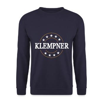 Klempner Beruf - Unisex Pullover - Navy - Vorne - Alina (178cm) & Michal (187cm)