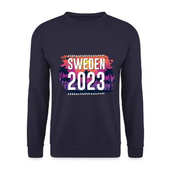 Suède 2023 - Sweat-shirt Unisexe - marine - Devant - Alina (178cm) & Michal (187cm)