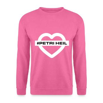 Petri Heil Pêche au cœur - Sweat-shirt Unisexe - rose - Devant