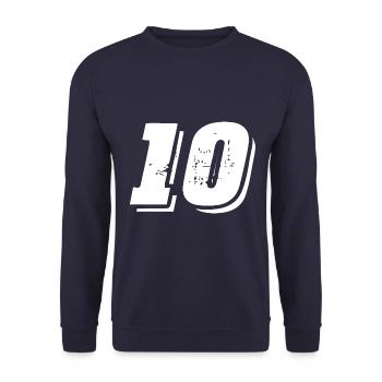 Symbole de 10 chiffres - Sweat-shirt Unisexe - marine - Devant - Alina (178cm) & Michal (187cm)