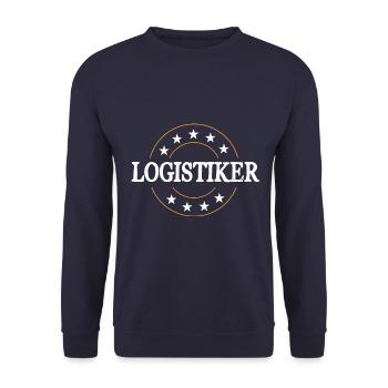 Logistiker Beruf - Unisex Pullover - Navy - Vorne - Alina (178cm) & Michal (187cm)