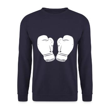 Boxing Gloves Symbol Boxing Sports - Unisex Sweatshirt - navy - Front - Alina (178cm) & Michal (187cm)