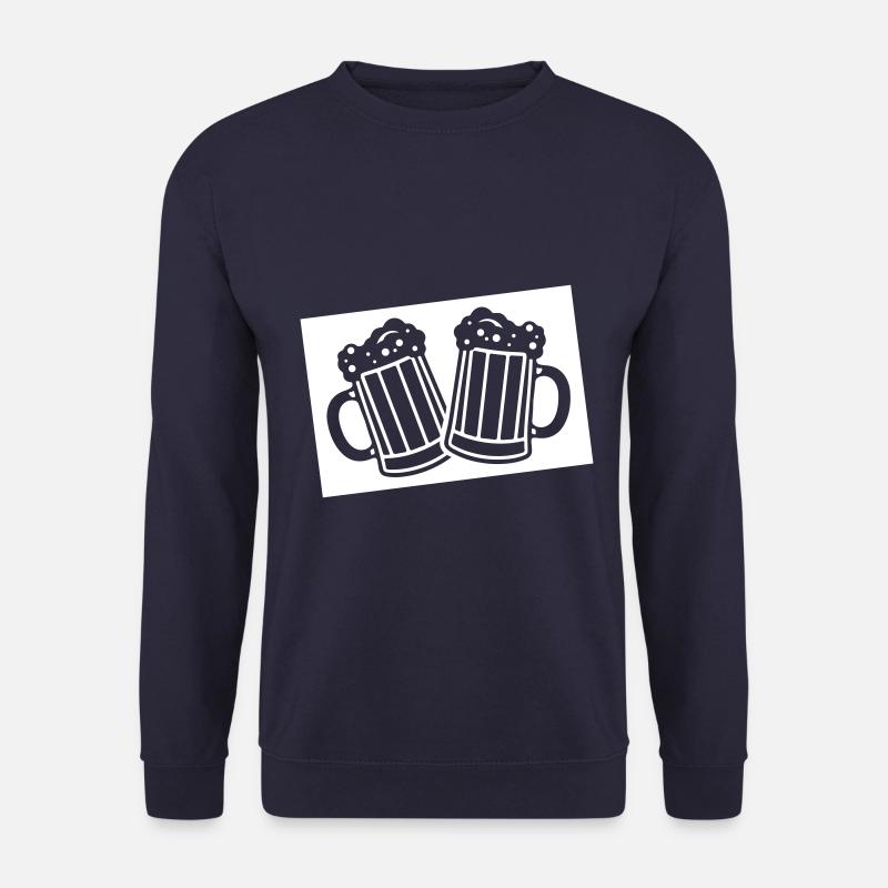 Bier Symbol Saufen Bierglas - Unisex Pullover - Navy